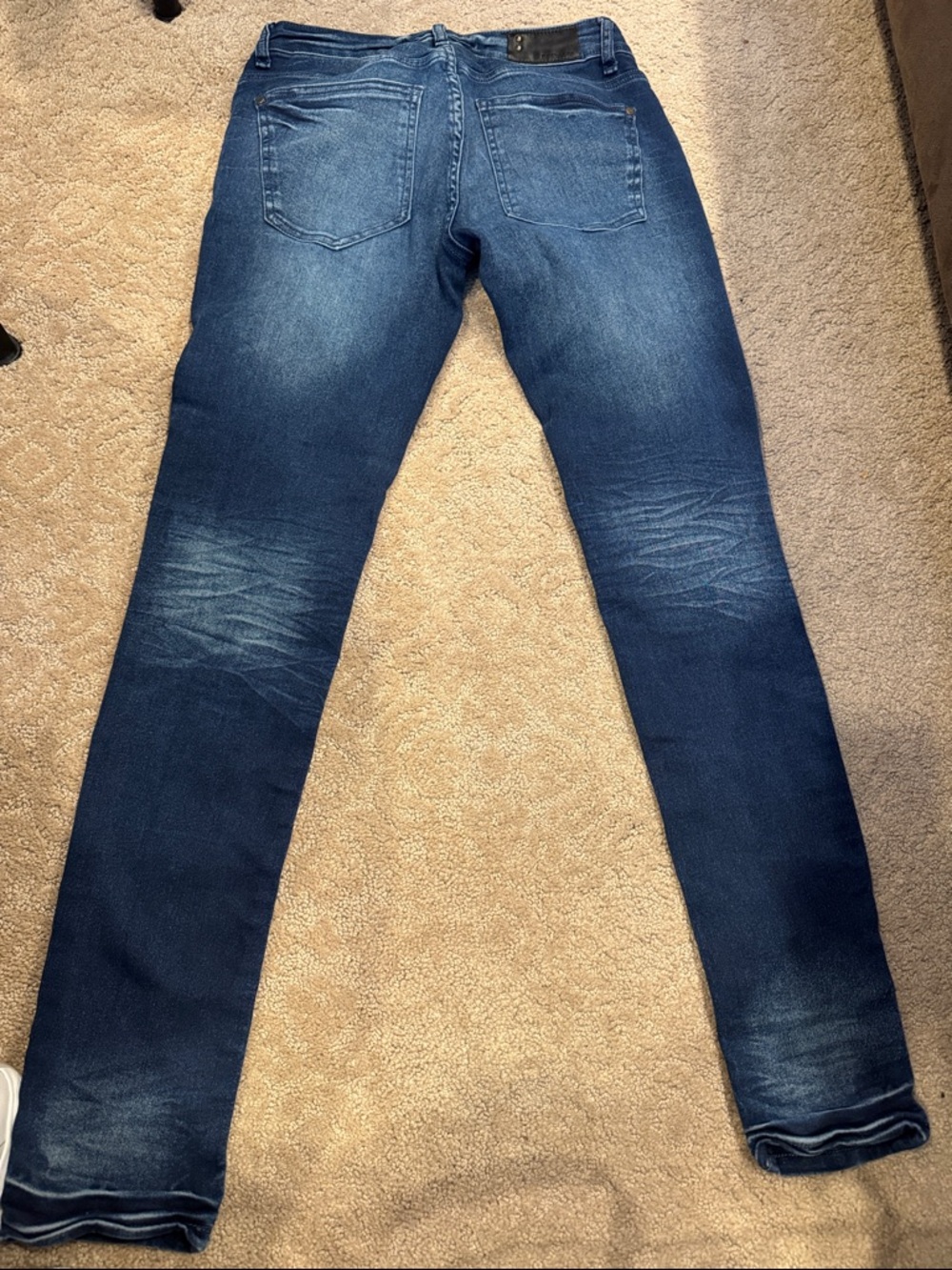 Men's Skinny Stretch Jeans in Dark Indigo Wash